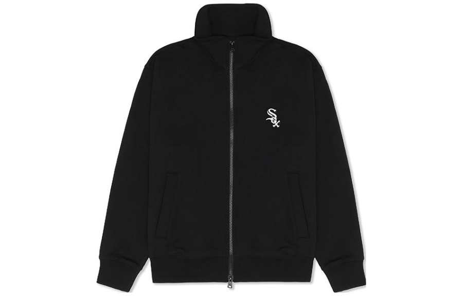 MLB MLB Sweatshirts Unisex Black Stand Collar Moderate Cardigan