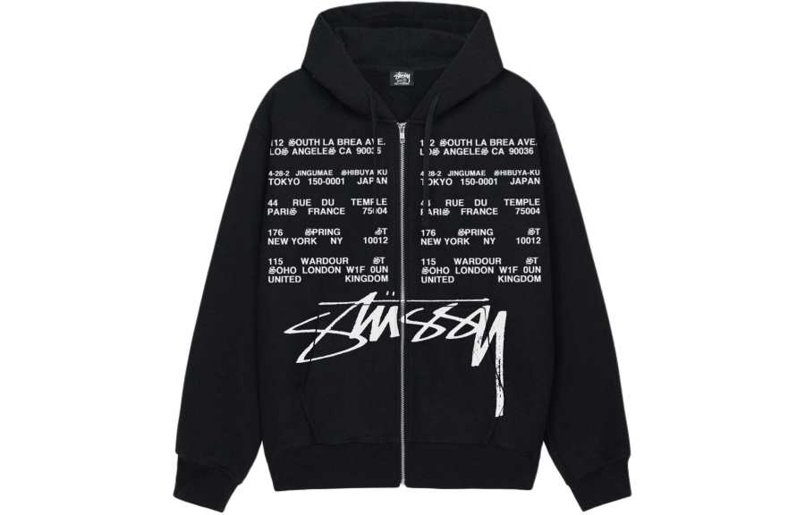 Stussy Locations Zip Hoodie