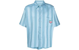 Martine Rose Shirts Unisex Blue Lapel Moderate