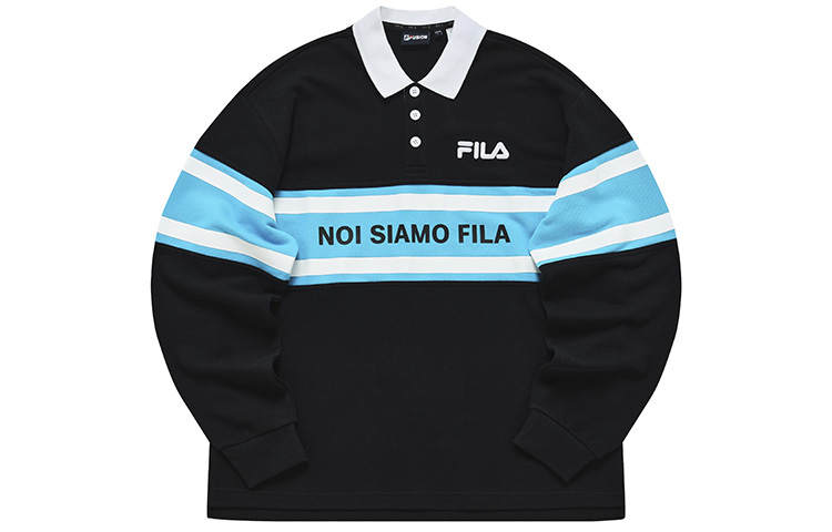 FILA FUSION Polo Shirt Unisex Pitch Black