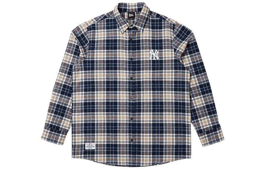 New Era Shirt Unisex Yellow Black Plaid