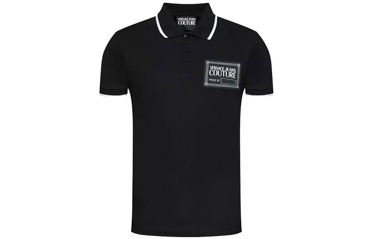 VERSACE JEANS COUTURE SS22 Polo Shirt Men's Black