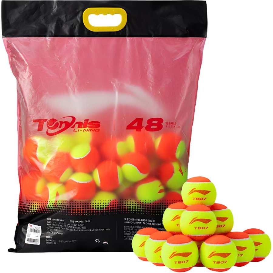 Li-Ning Li Ning Tennis Balls Acrylic Woolen Training Ball Neon Flame Orange