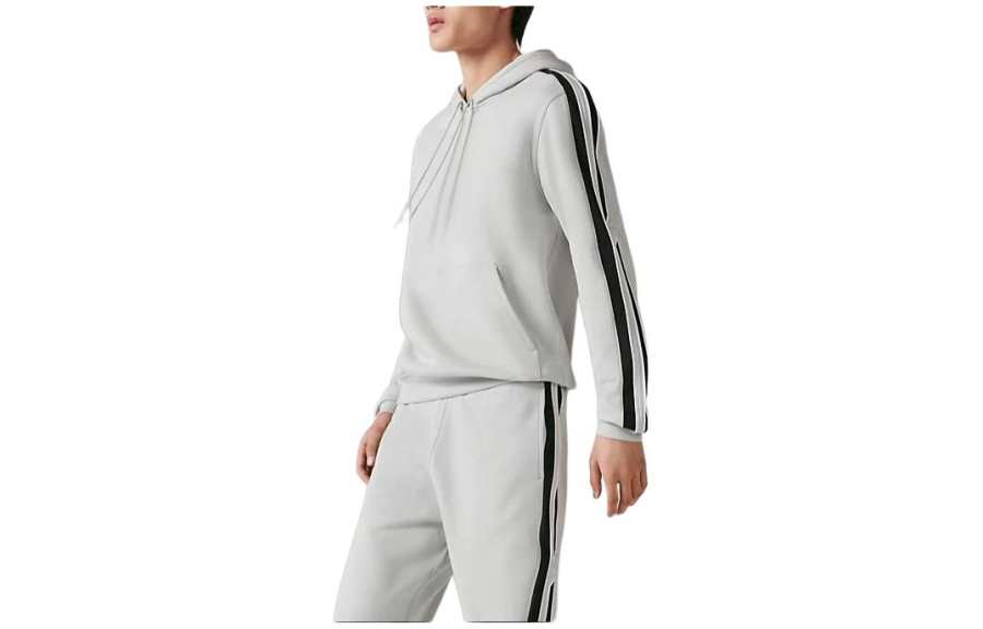 HERMES Sweatshirts Men's Gray Hooded Non Detachable Moderate