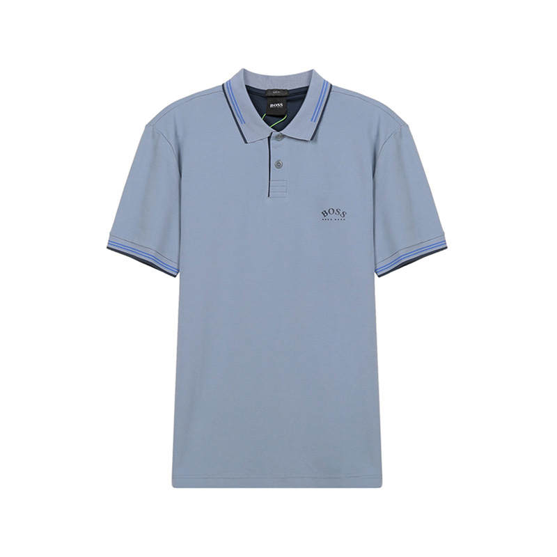 HUGO BOSS Polo Shirt Men's Gray Blue