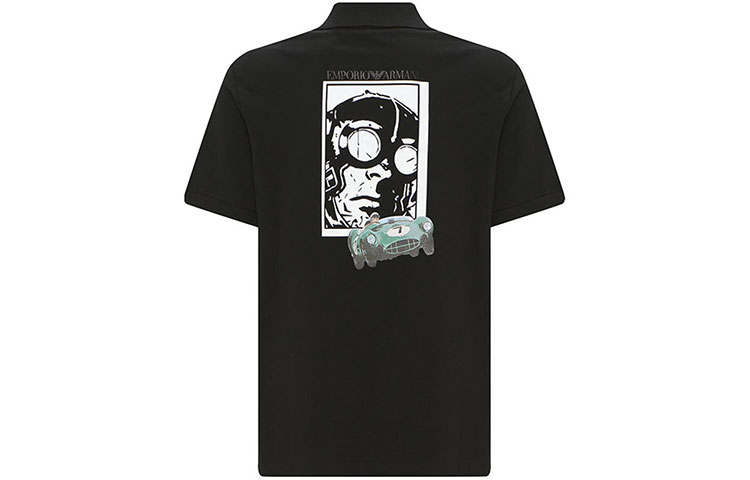 EMPORIO ARMANI SS22 Polo Shirt Men's Black