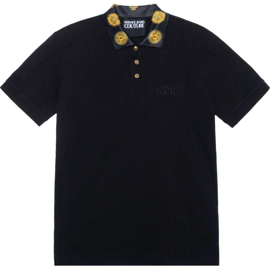 VERSACE JEANS COUTURE SS22 Polo Shirt Men's Black