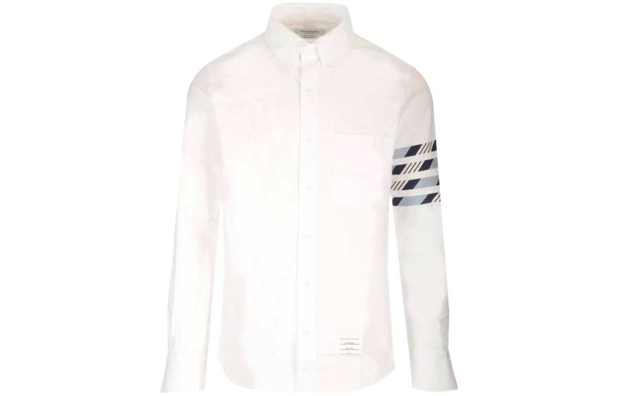THOM BROWNE THOM BROWNE 4 Bar Striped Buttoned Shirt