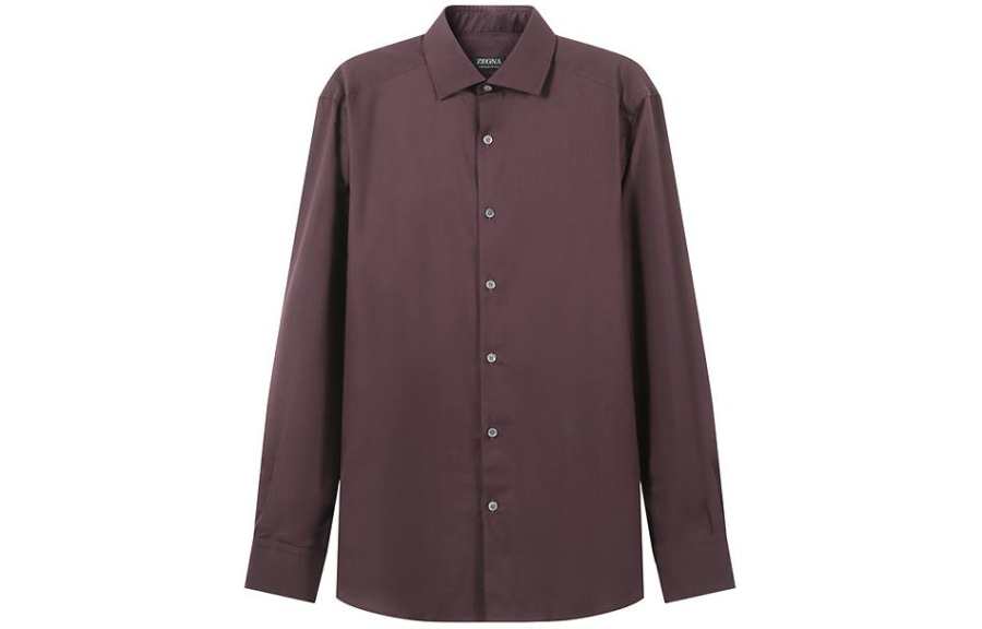 Ermenegildo Zegna FW23 Shirt Men's Dark Burgundy