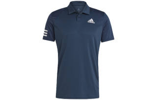 Adidas Polo Shirts Men's Navy Blue Polo Collar Moderate Straight Fit