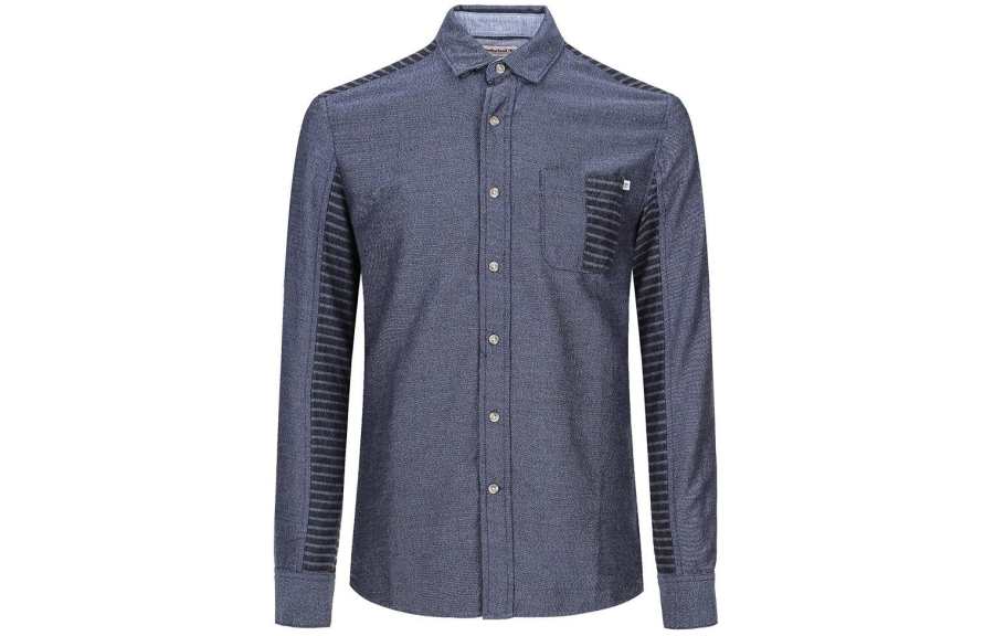 Timberland Shirts Men's Blue Lapel Moderate Shirt