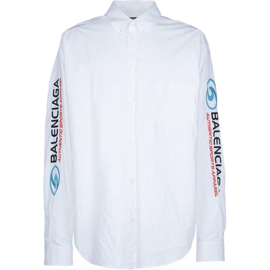 Balenciaga Logo Printed Long Sleeved Shirt