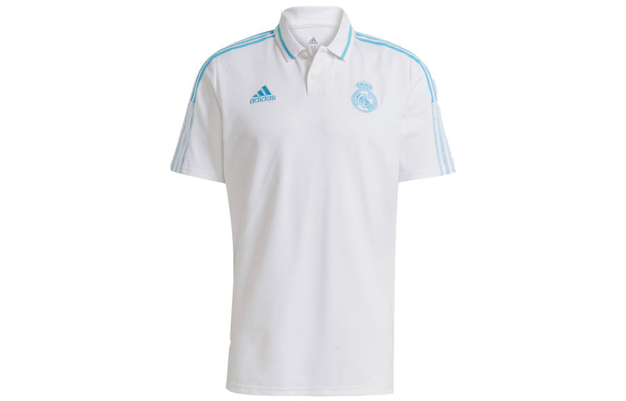 Adidas Adidas Polo Shirts Men's White Polo Collar Moderate Straight Fit
