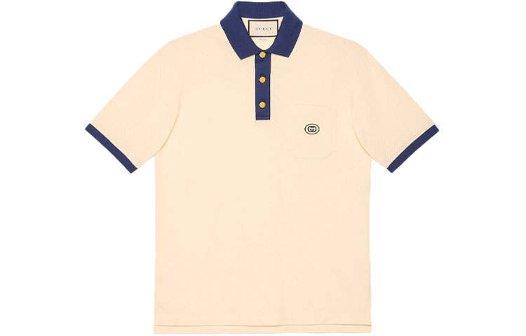 GUCCI SS23 Polo Shirt Men's Ivory White