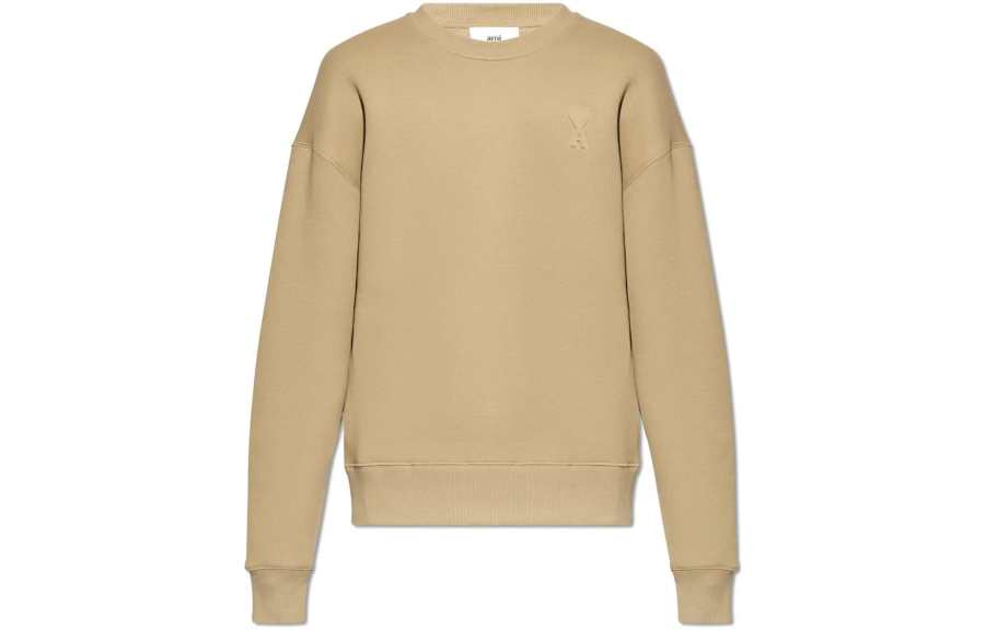 AMIPARIS Ami Paris Ami De Coeur Logo Embossed Crewneck Sweatshirt