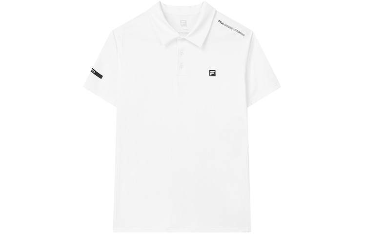FILA Polo Shirts Men's Jade White Polo Collar Moderate Straight Fit