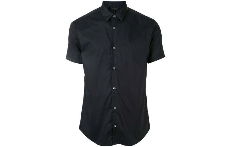 EMPORIO ARMANI 【Best of: Promotions】logo-embroidered short-sleeved shirt