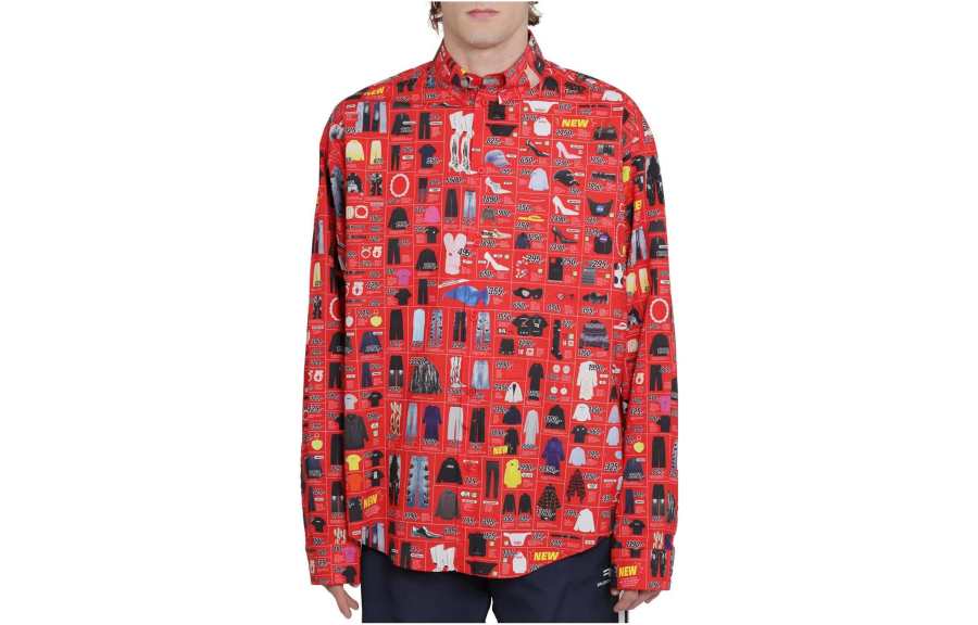 Balenciaga Long Sleeve Large Fit Shirt