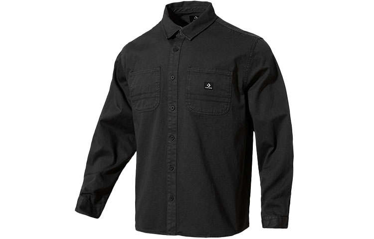 Converse Converse Shirts Men's Black Lapel Moderate Other