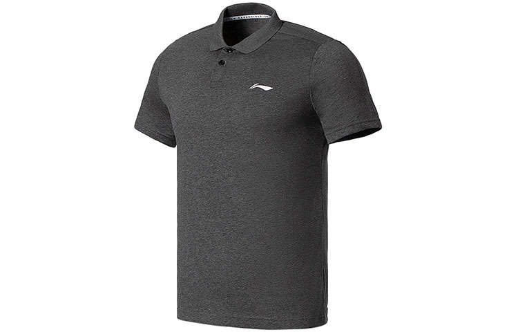 Li-Ning Li Ning Training Series Polo Shirt Men's Dark Heather Gray