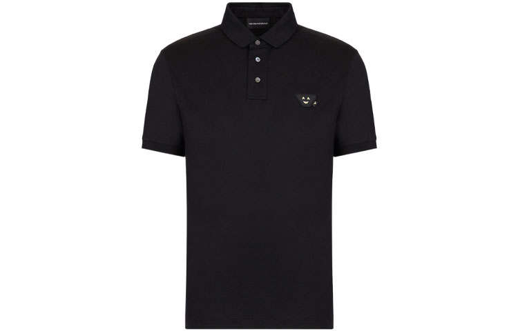 EMPORIO ARMANI SS22 Polo Shirt Men's Black