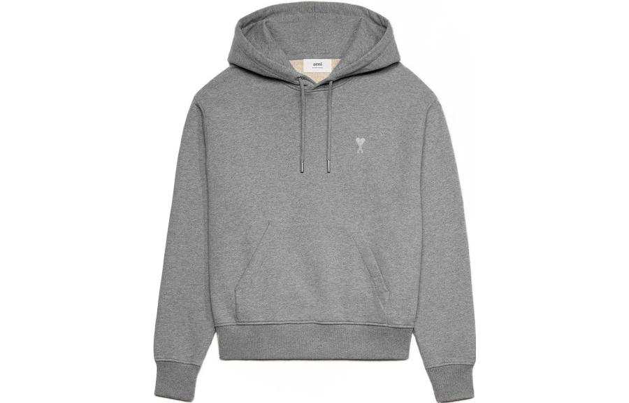 AMIPARIS Sweatshirts Unisex Smoke Gray Hooded Moderate Regular