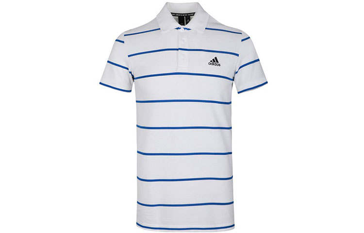Adidas Adidas Polo Shirts Men's White Polo Collar Moderate Straight Fit