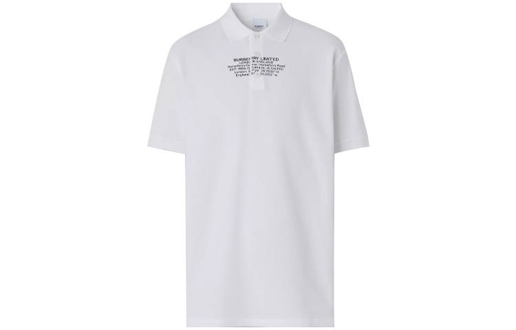 Burberry SS21 Polo Shirt Men's White