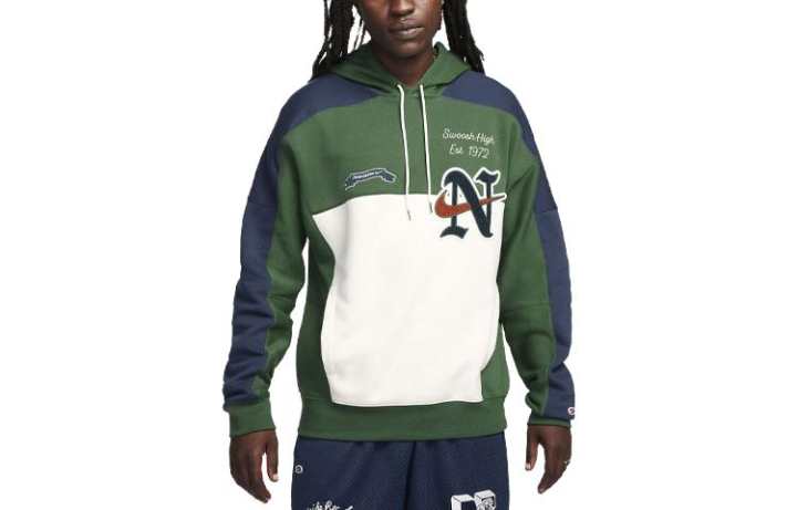 Nike Nike Sweatshirts Men's Green Hooded Moderate Regular