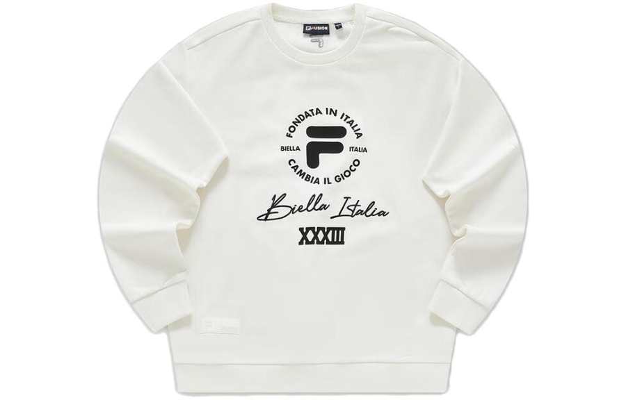 FILA FUSION UNIFORM Sweatshirts Men's White Crew Neck Moderate Regular