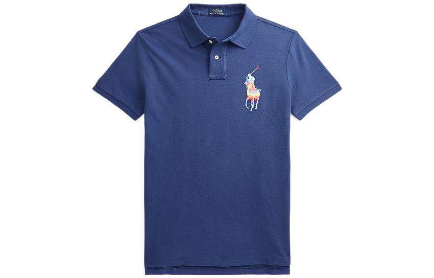 Polo Ralph Lauren Big Pony Polo Shirt Custom Slim Fit Men's Marine Blue