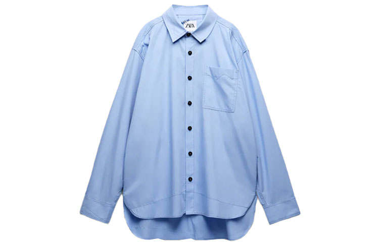ADER ERROR ADER ERROR X ZARA Ader Error X Zara Shirts Unisex Blue Pointed Collar Moderate Shirt
