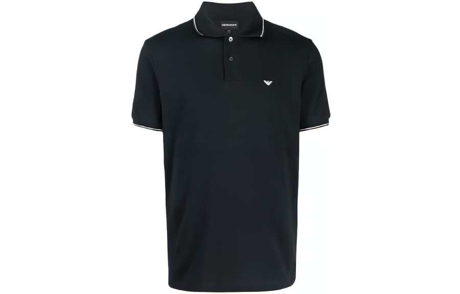Emporio Armani logo-print cotton polo shirt