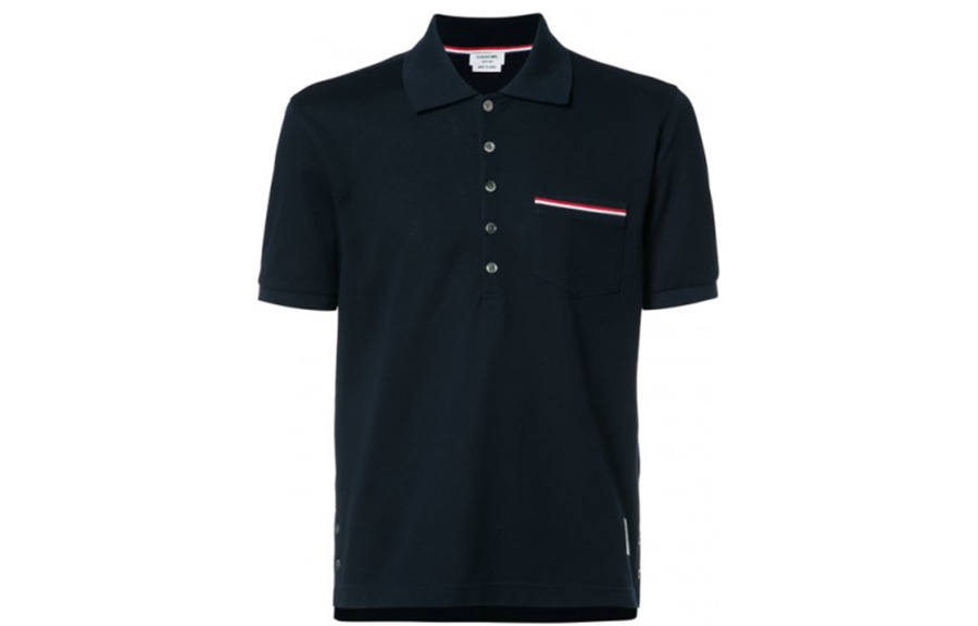 THOM BROWNE THOM BROWNE Rwb Short Sleeved Polo Shirt