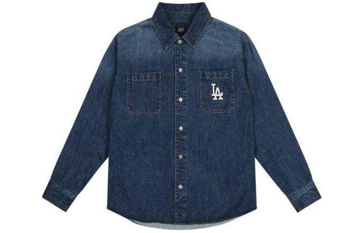 MLB MLB Shirts Unisex Blue Pointed Collar Moderate Denim