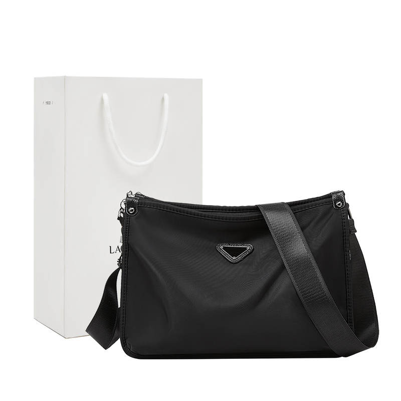 LAORENTOU Fabric Crossbody Bag Regular Women's Black