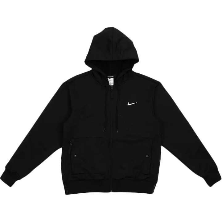 Nike Nike Sweatshirts Men's Black Hooded Moderate Cardigan