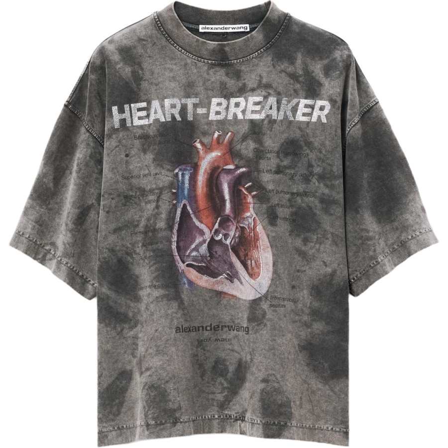 Alexander Wang Heartbreaker Bleached-Effect T-Shirt