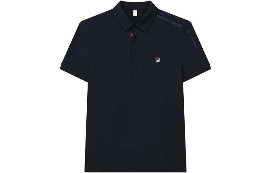 FILA Polo Shirts Men's Royal Blue Polo Collar Moderate Straight Fit