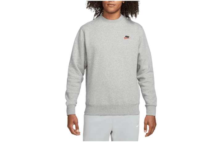 Nike Nike Sweatshirts Men's Gray Crew Neck Moderate Regular