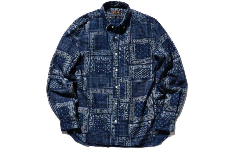 Beams Beams Discharge Print shirt
