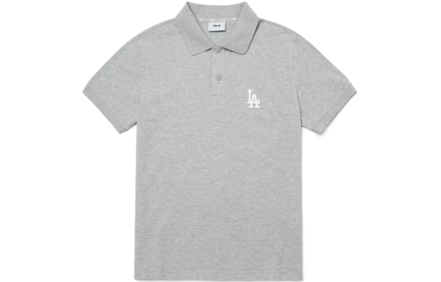 MLB Los Angeles Dodgers Polo Shirts Men's Gray Polo Collar Moderate Straight Fit
