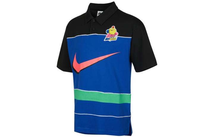 Nike Nike Polo Shirts Men's Blue Polo Collar Moderate Straight Fit
