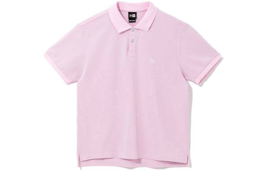 New Era Polo Shirts Unisex Pink Polo Collar Moderate Straight Fit