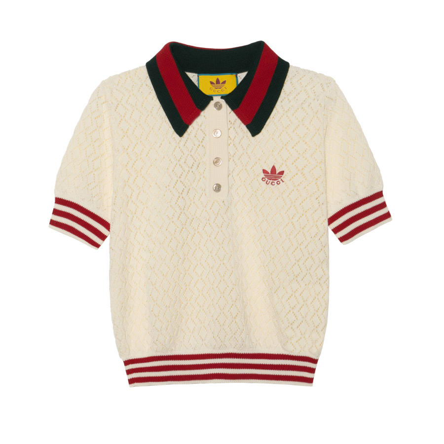 GUCCI x Adidas Originals SS22 Polo Shirt Unisex White
