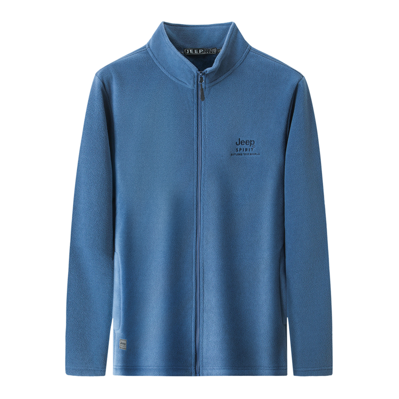 JEEP SPIRIT Sweatshirts Unisex Stand Collar Moderate Cardigan