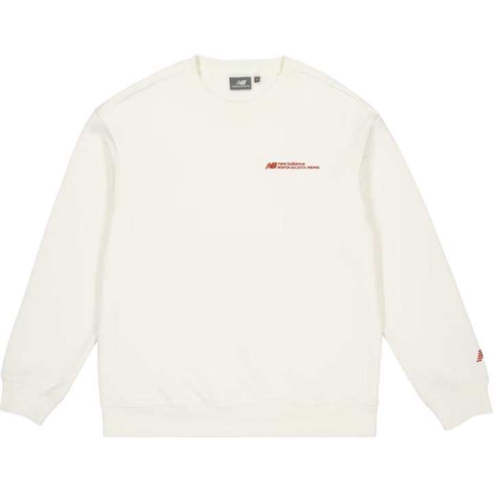 New Balance New Balance Sweatshirts Men's White Crew Neck Moderate Regular