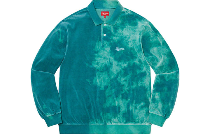 Supreme Supreme Bleached Velour L/S Polo