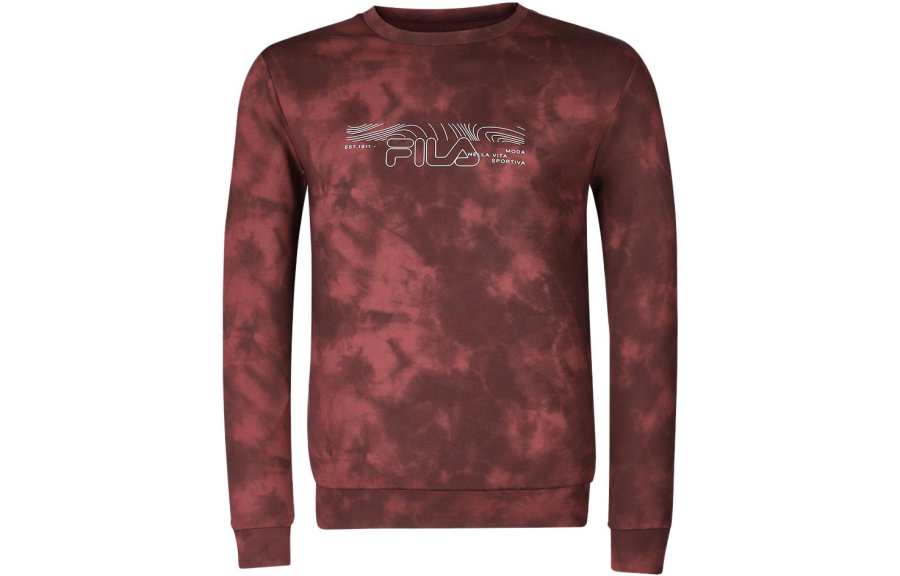 FILA Sweatshirts Men's All Over Print Crew Neck Moderate Regular