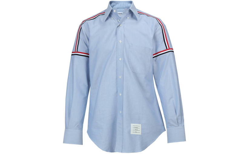THOM BROWNE THOM BROWNE Rwb Elastic Stripe Oxford Shirt